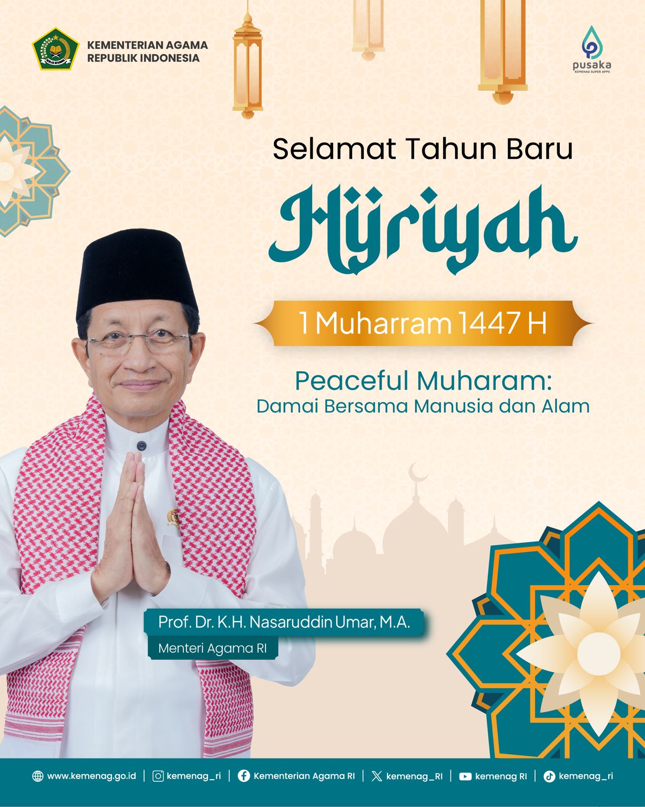 Menag: Hijrah Tak Sekedar Pindah Tempat, Tapi dari Gelap ke Terang